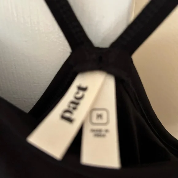 Pact Black Spaghetti Strap Midi Dress. With pockets! - Picture 2 of 3